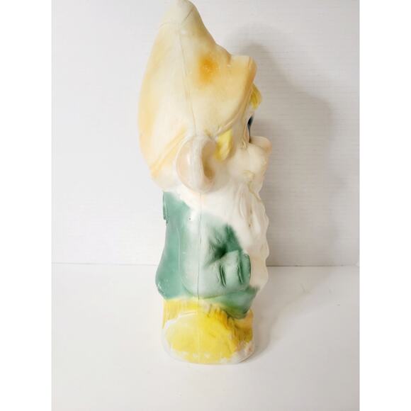 Vintage Christmas Elf Gnome on‎ a Log Light Up Plastic Blow Mold - Picture 2 of 8